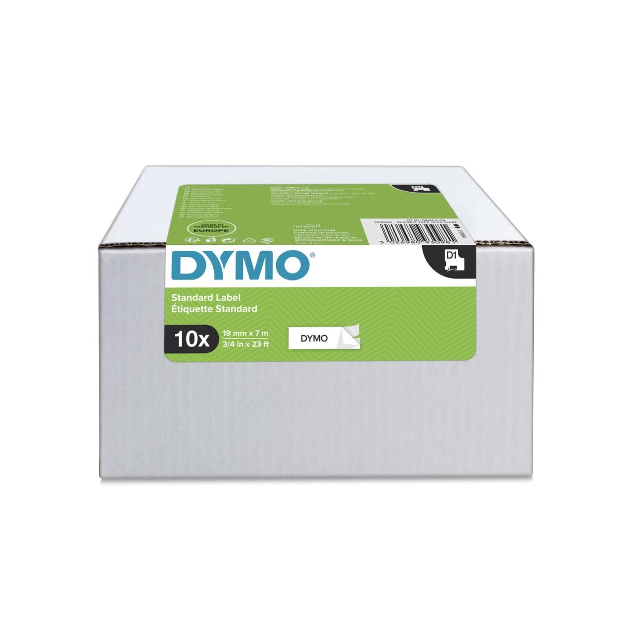 DYMO® Original D1-Schriftband für LabelManager™ 19mm x 7m / 10er Vorteilspack... von Dymo