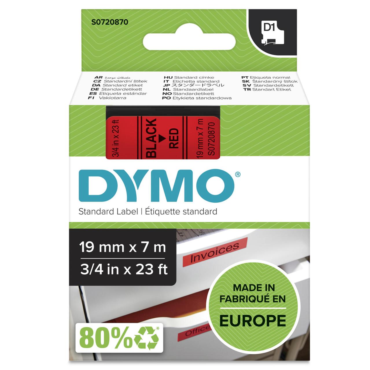 DYMO® Original D1-Schriftband für LabelManager™ 19mm x 7m - Polyester, wieder... von Dymo
