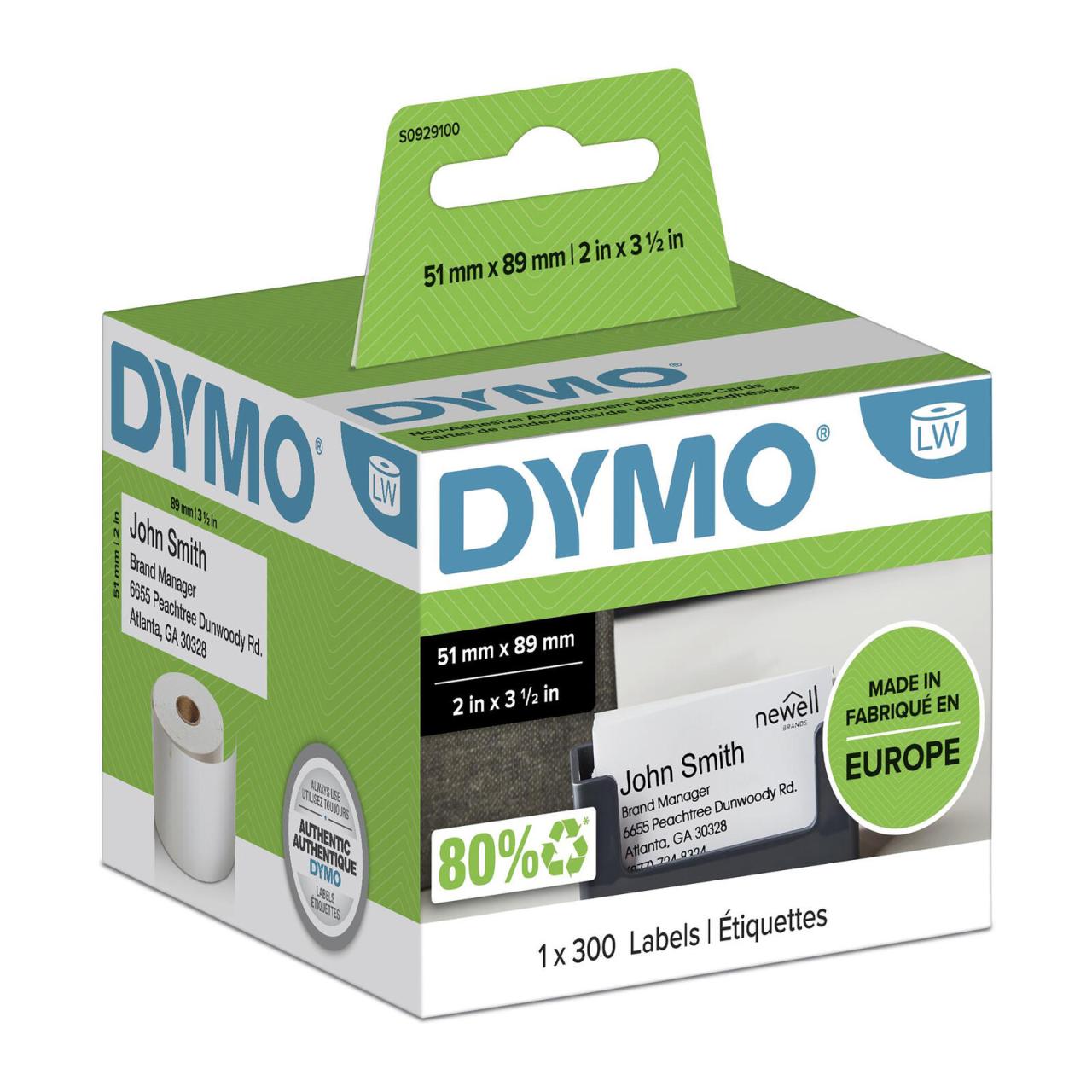 DYMO® Original Etikett für LabelWriter™, Terminkarte - weiss - nicht klebend,... von Dymo