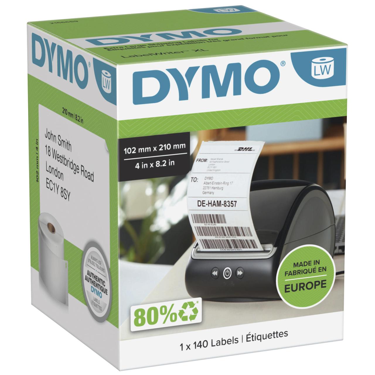 DYMO® Original Etikett für LabelWriter™ 102mm x 210mm von Dymo