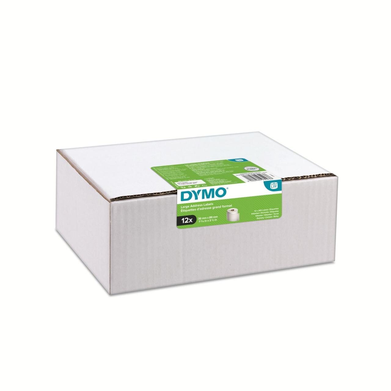 DYMO® Original Etikett für LabelWriter™ 36mm x 89mm Vorteilspack 12x260 Etike... von Dymo