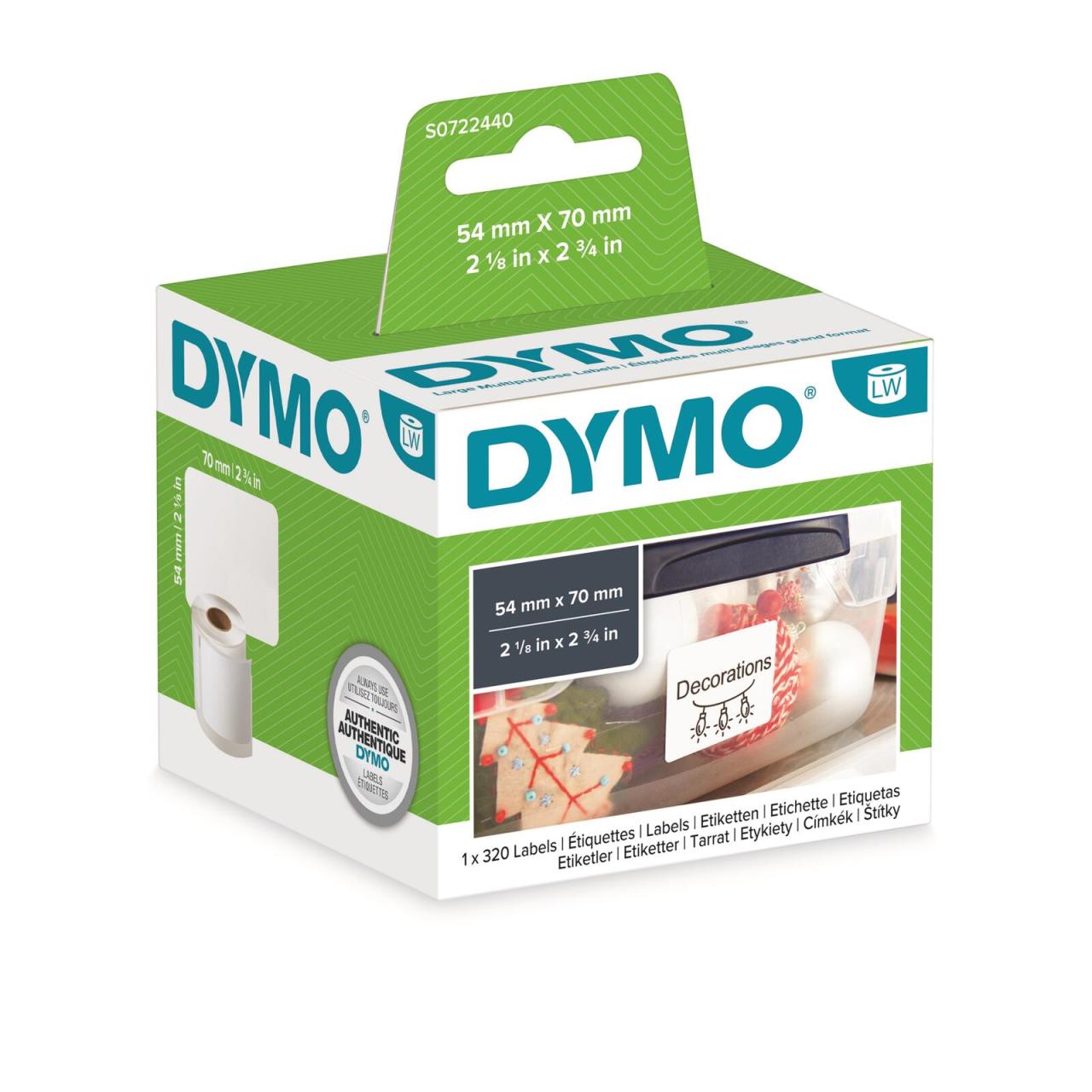 DYMO® Original Etikett für LabelWriter™ 54mm x 70mm von Dymo