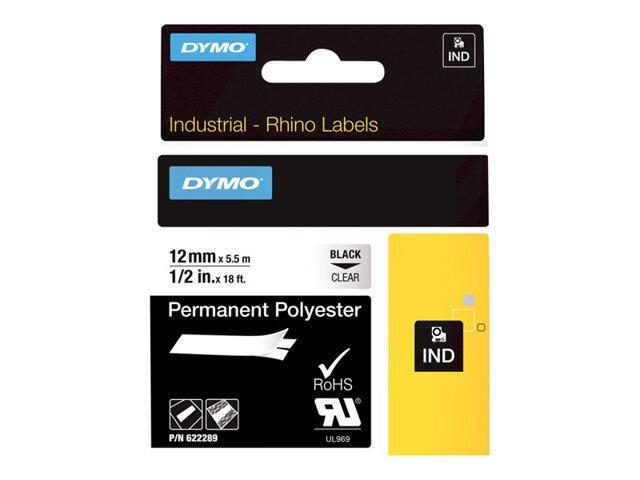 DYMO® Original IND-Schriftband für Rhino™ Permanent Polyester 12mm x 5,5m - s... von Dymo