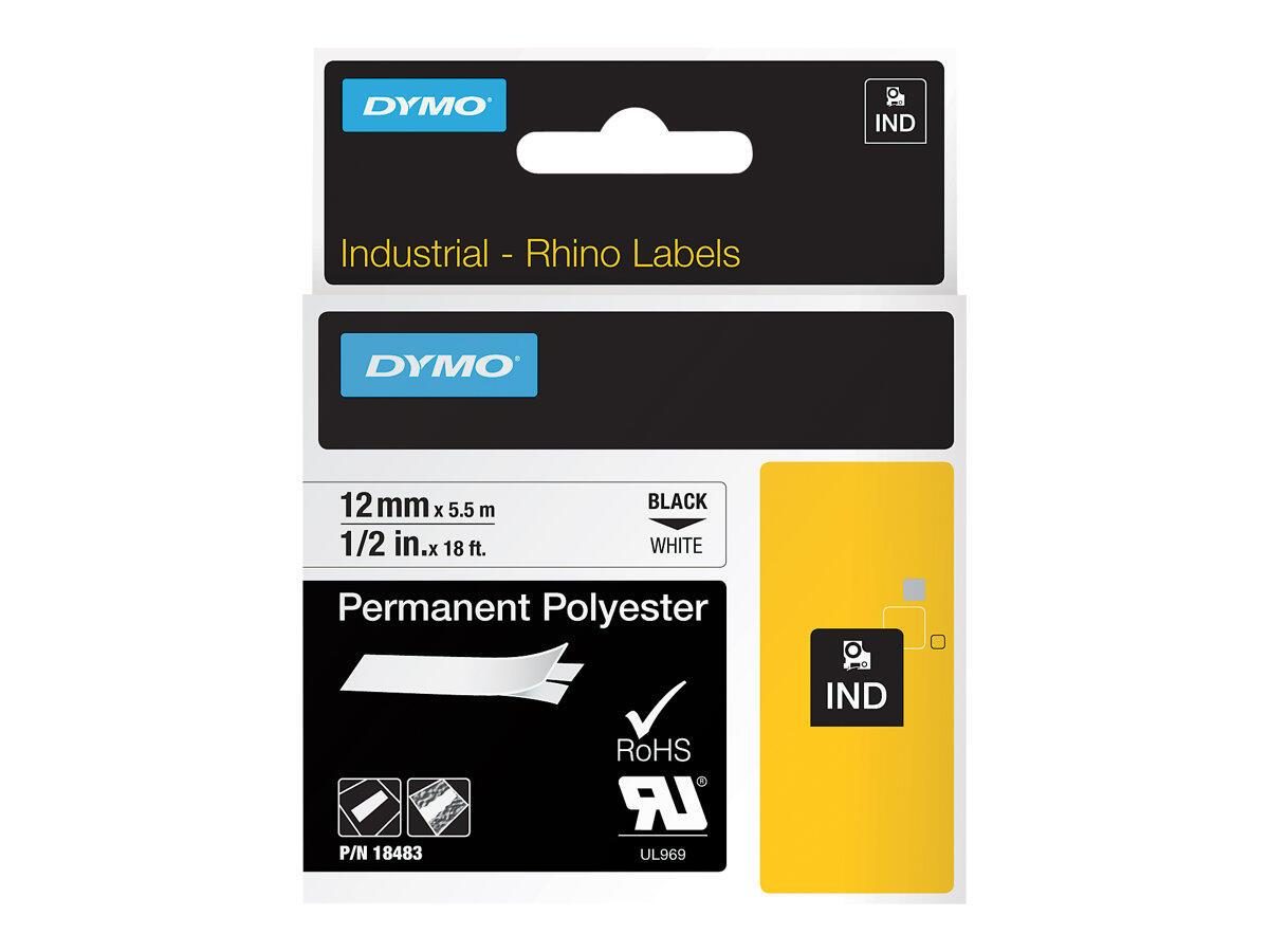 DYMO® Original IND-Schriftband für Rhino™ Permanent Polyester 12mm x 5,5m - s... von Dymo