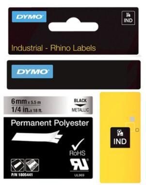 DYMO® Original IND-Schriftband für Rhino™ Permanent Polyester 6mm x 5,5m - sc... von Dymo