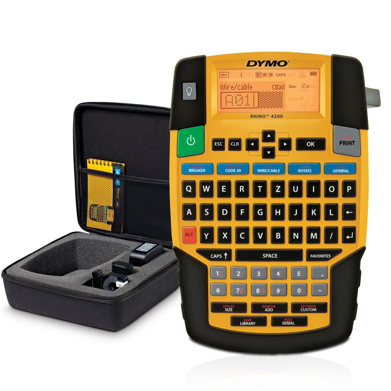 DYMO® Rhino 4200 - Industrielles Beschriftungsgerät, QWERTZ-Tastatur, im Koff... von Dymo