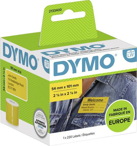 DYMO 101 x 54mm Gelb 220 St. 2133400 Versand-Etiketten, Namensschild-Etiketten von Dymo