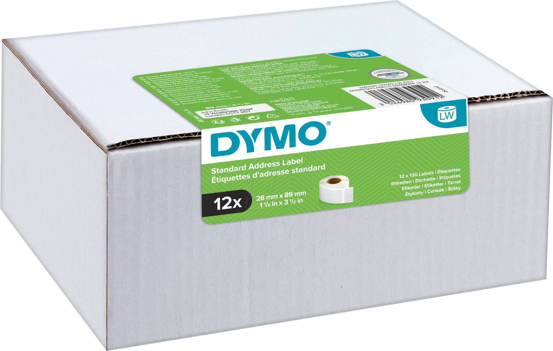 DYMO 2093091 - DYMO Etiketten für LabelWriter, 28x89 mm, weiß, VP von Dymo