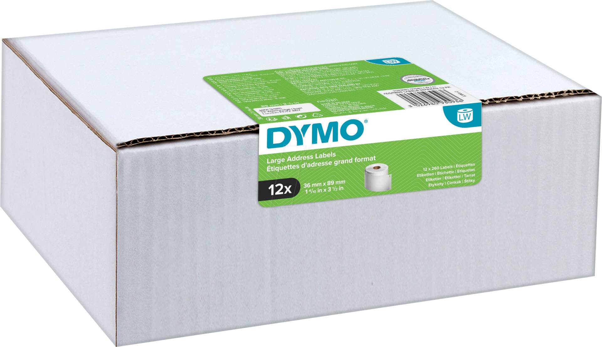 DYMO 2093093 - DYMO Etiketten für LabelWriter, 36x89 mm, weiß, VP von Dymo