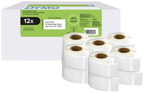 DYMO 2177563 Etiketten Rolle 25 x 54mm Weiß 6000 St. Permanent haftend Versand-Etiketten DYMO 2177563 Etiketten Rolle 25 x 54mm Weiß 6000 St. Permanent haftend Versand-Etiketten von Dymo