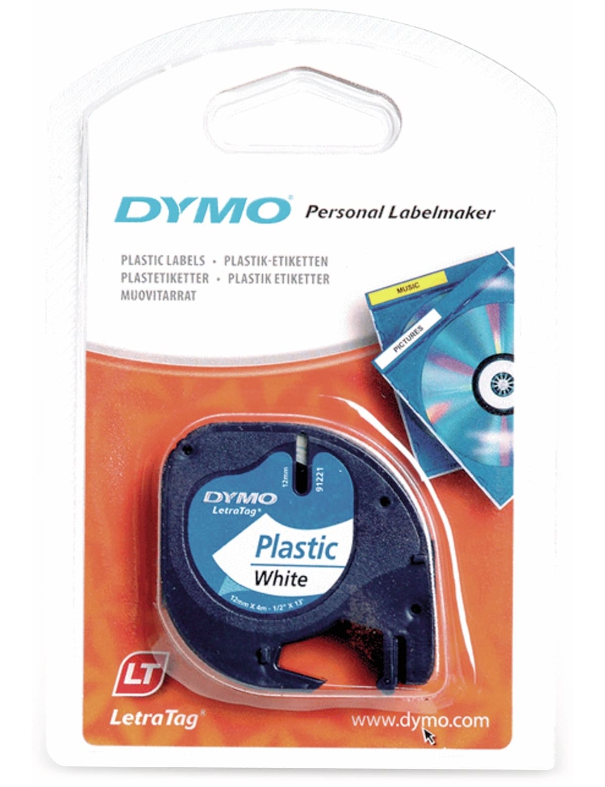 DYMO Beschriftungsband für LetraTag, schwarz auf weiß DYMO Beschriftungsband für LetraTag, schwarz auf weiß von Dymo
