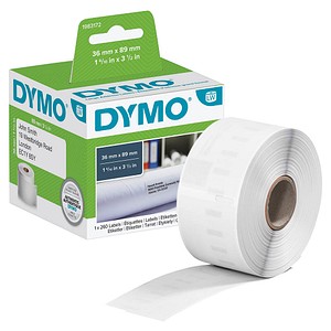 DYMO Endlosetikettenrolle für Etikettendrucker 1983172 weiß, 36,0 x 89,0 mm, 1 x 260 Etiketten von Dymo