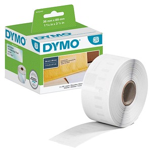 DYMO Endlosetikettenrolle für Etikettendrucker S0722410 transparent, 36,0 x 89,0 mm, 1 x 260 Etiketten von Dymo