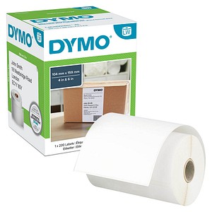 DYMO Endlosetikettenrolle für Etikettendrucker S0904980 weiß, 104,0 x 159,0 mm, 1 x 220 Etiketten von Dymo