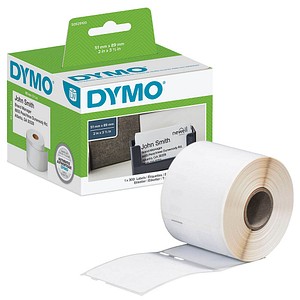 DYMO Etikettenrolle für Etikettendrucker S0929100 weiß, 51,0 x 89,0 mm, 1 x 300 Etiketten von Dymo