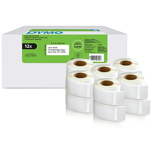 DYMO Etikettenrollen für Etikettendrucker weiß, 54,0 x 25,0 mm, 12 x 500 Etiketten DYMO Etikettenrollen für Etikettendrucker weiß, 54,0 x 25,0 mm, 12 x 500 Etiketten von Dymo