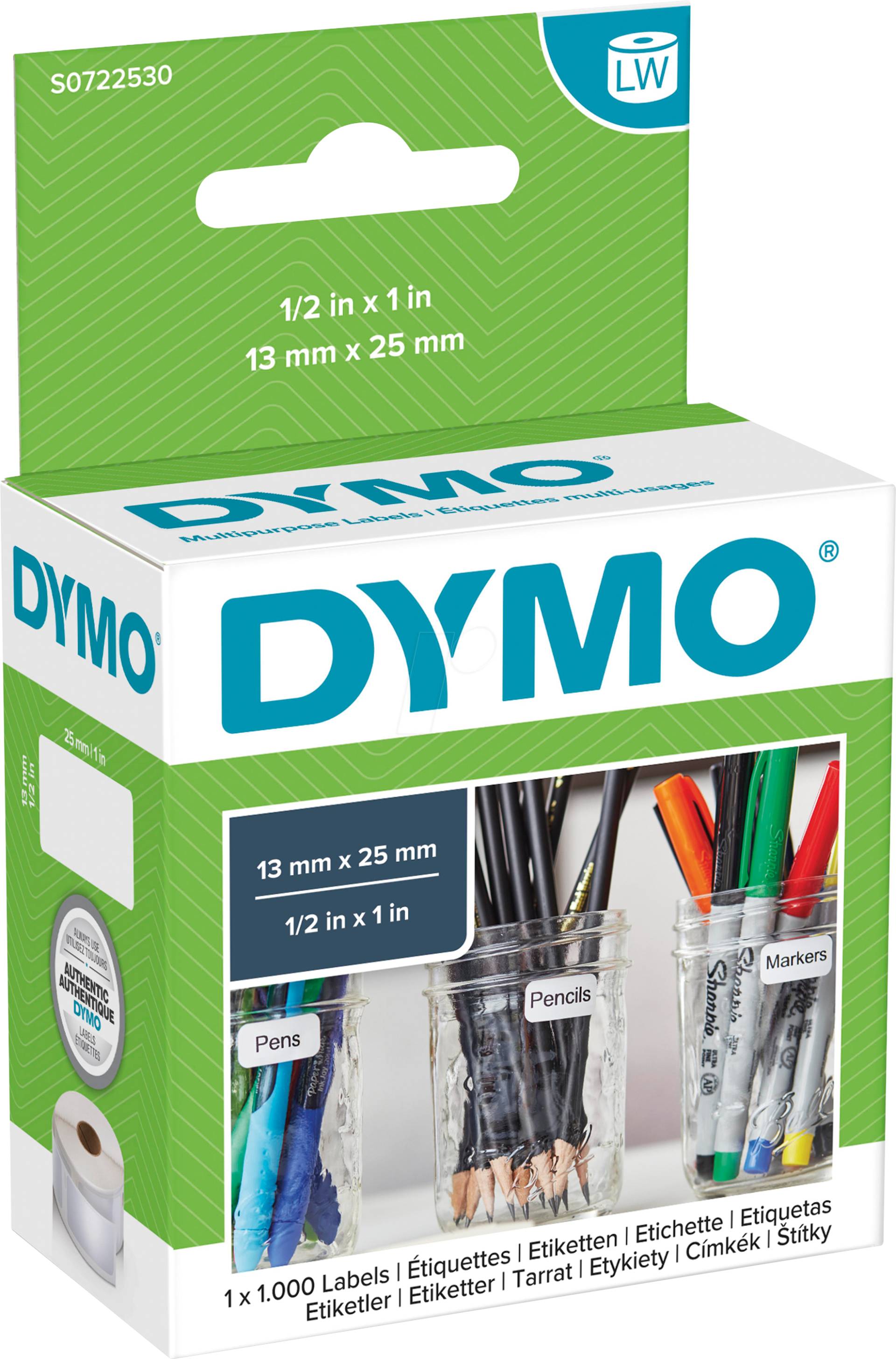 DYMO LW 11353 - DYMO Etiketten für LabelWriter, 12x24mm von Dymo