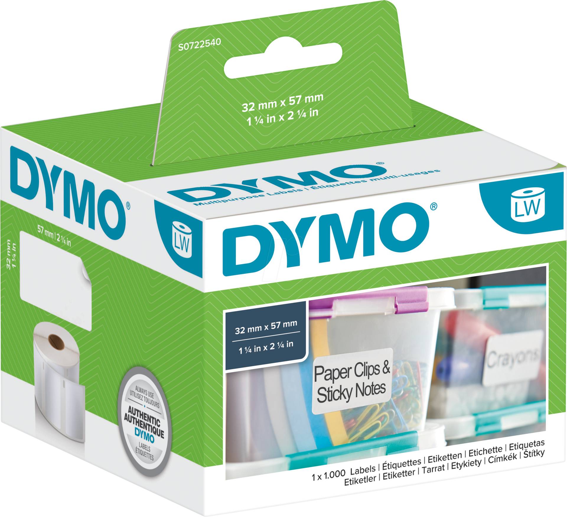 DYMO LW 11354 - DYMO Etiketten für LabelWriter, 32x57mm von Dymo