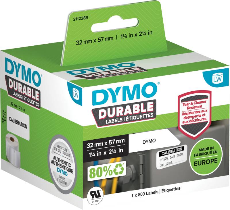 DYMO LW 2112289 - DYMO LabelWriter Etiketten, 32x57 mm, 800 Stück von Dymo