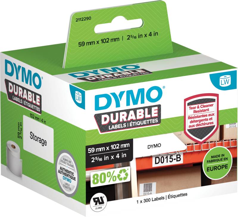 DYMO LW 2112290 - DYMO LabelWriter Etikettenn, 59x102 mm, 300 Stück von Dymo