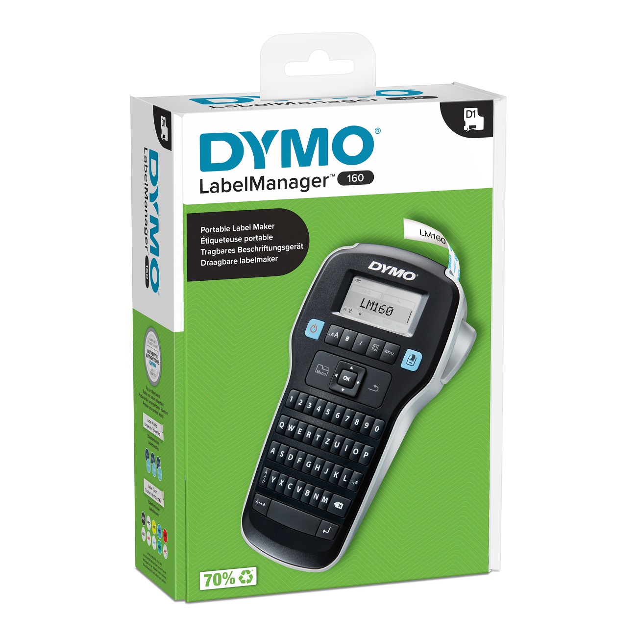 DYMO LabelManager 160 6/9/12 mm D1-Bänder Qwertz DYMO LabelManager 160 6/9/12 mm D1-Bänder Qwertz von Dymo