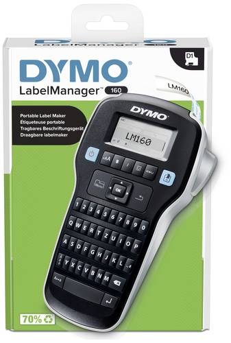 DYMO LabelManager 160 Beschriftungsgerät Geeignet für Schriftband: D1 6 mm, 9 mm, 12mm von Dymo