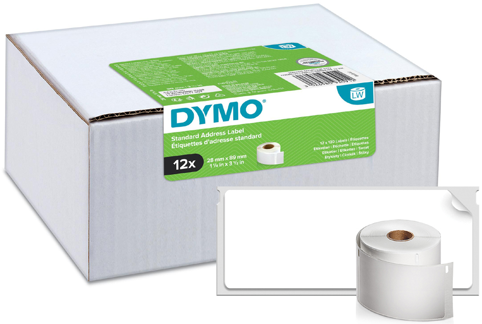 DYMO LabelWriter-Adress-Etiketten, 89 x 28 mm, weiß von Dymo