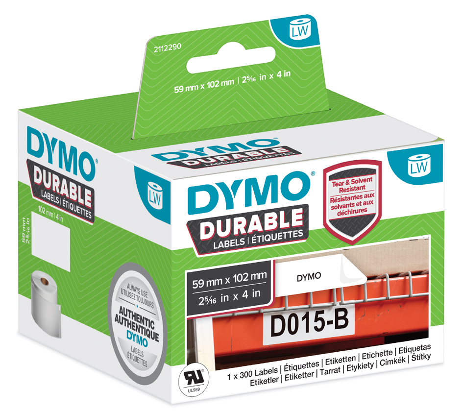 DYMO LabelWriter-Etiketten High Performance, 59 x 102 mm von Dymo