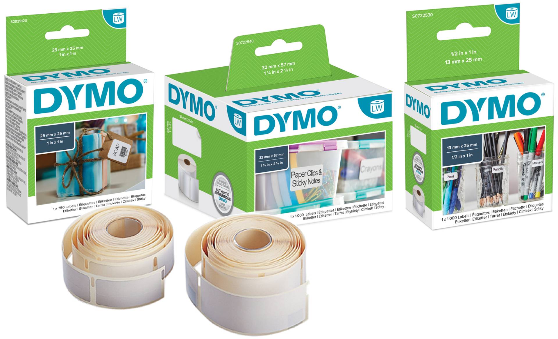 DYMO LabelWriter-Universal-Etiketten, 25 x 25 mm, weiß von Dymo