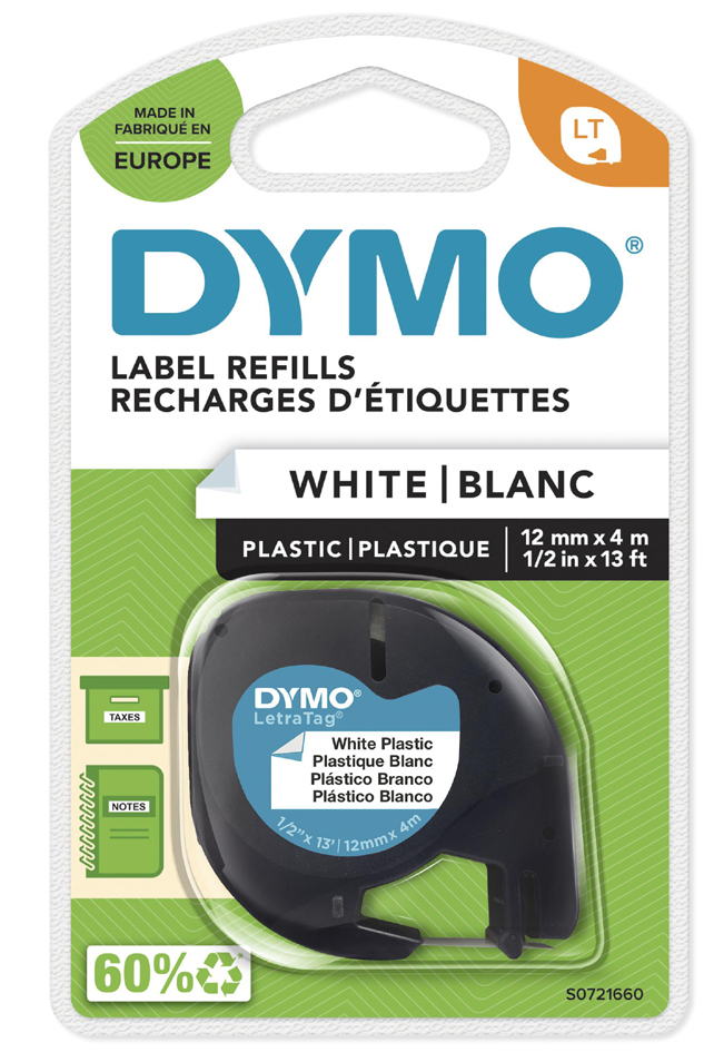 DYMO LetraTag Schriftbandkassette, Kunststoff, 12 mm x 4 m von Dymo