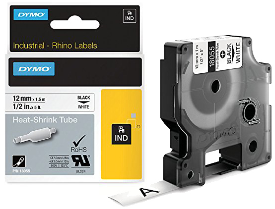 DYMO RHINO Heißschrumpfschlauch schwarz/weiß, 6 mm x 1,5 m DYMO RHINO Heißschrumpfschlauch schwarz/weiß, 6 mm x 1,5 m von Dymo
