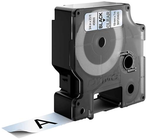 DYMO Schriftband D1 45800 Bandfarbe: Transparent Schriftfarbe:Schwarz 19mm 7m von Dymo
