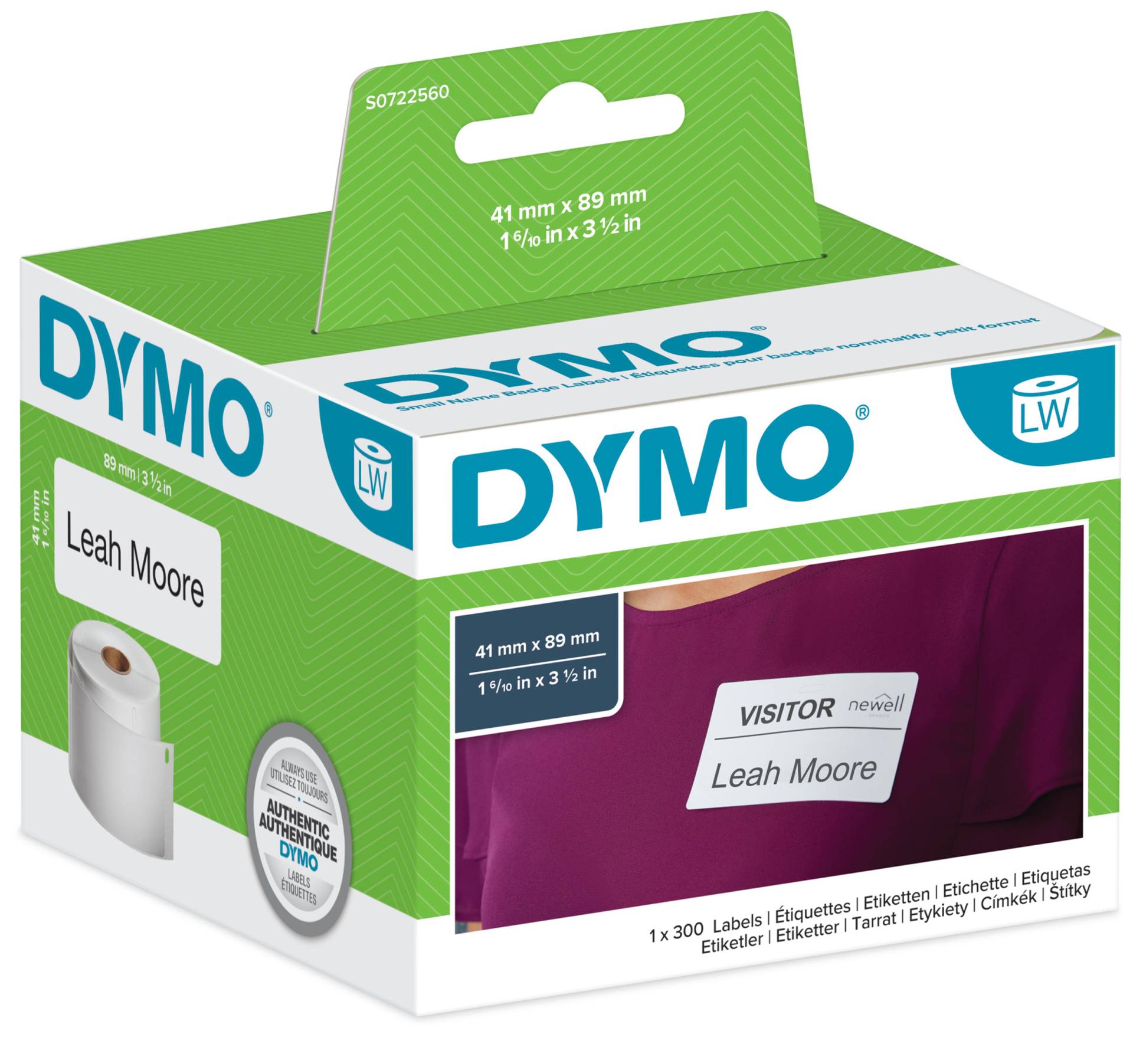 DYMO Terminvereinbarungskarten / Namensschilder, 89 x 51 mm von Dymo