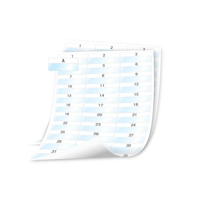 DYMO XTL 1008 Etikettenbogen Weiß auf Transparent (23 x 54 mm) von Dymo