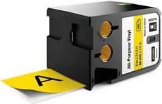 DYMO XTL - Vinyl - permanenter Klebstoff - Schwarz auf Gelb - Rolle (0,54 cm x 7 m) 1 Kassette(n) Band - für XTL 500 von Dymo