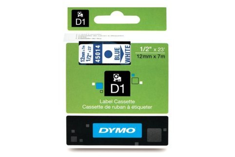 Dymo D1 - Selbstklebende Etiketten - blau auf weiß - Rolle (1,27 cm x 7 m) 1 Rolle(n) - für LabelMANAGER, LabelPOINT 100, 200, 300 (S0720540) von Dymo