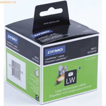 Dymo Etiketten für Dymo LabelWriter 54x70mm VE=320 Stück von Dymo