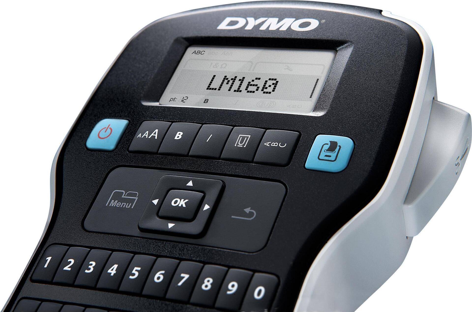 Dymo LabelMANAGER 160 - Beschriftungsgerät - monochrom - Rolle (1,3 cm) - 2-zeiliger Druck (S0946360) von Dymo