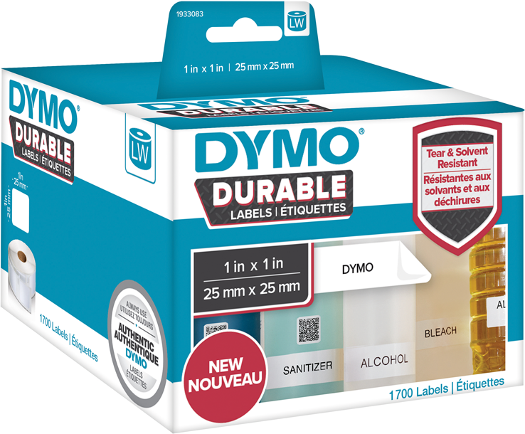 Dymo LabelWriter Address - Klebeetiketten - weiß - 25 x 25 mm 1700 Etikett(en) (1 Rolle(n) x 1700) (1933083) von Dymo