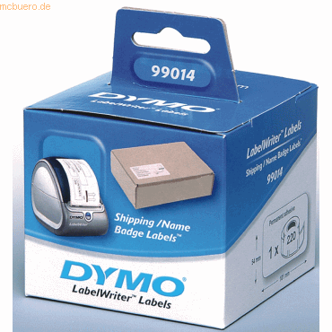 Dymo LabelWriter Versand-Etiketten 54x101mm weiß VE=220 Stück Dymo LabelWriter Versand-Etiketten 54x101mm weiß VE=220 Stück von Dymo