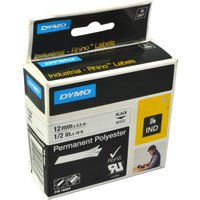 Dymo Originalband 18483  schwarz auf weiß  12mm x 5,5m  Polyester von Dymo