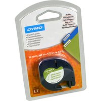 Dymo Originalband 91220  schwarz auf weiß  12mm x 4m  Papier von Dymo