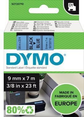 Dymo Schriftbandkassette D1 S0720710 9mmx7m schwarz auf blau 124017850 von Dymo