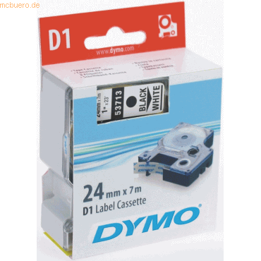 Dymo Schriftbandkassette Dymo D1 24mmx7m schwarz/weiß von Dymo