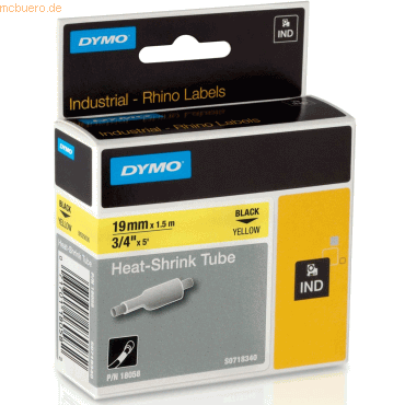 Dymo Schriftbandkassette Heißschrumpfschlauch Kunststoff 1,5mx19mm sch Dymo Schriftbandkassette Heißschrumpfschlauch Kunststoff 1,5mx19mm sch von Dymo