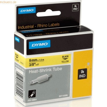 Dymo Schriftbandkassette Heißschrumpfschlauch Kunststoff 1,5mx9mm schw Dymo Schriftbandkassette Heißschrumpfschlauch Kunststoff 1,5mx9mm schw von Dymo