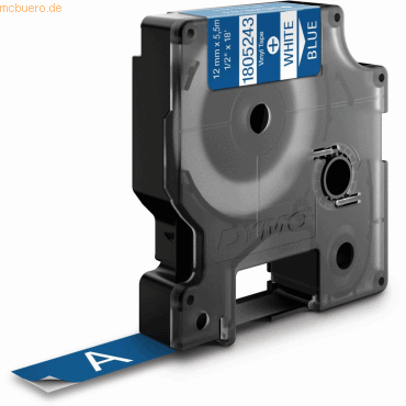 5 x Dymo Schriftbandkassette PVC 5,5mx12mm weiß/blau 5 x Dymo Schriftbandkassette PVC 5,5mx12mm weiß/blau von Dymo