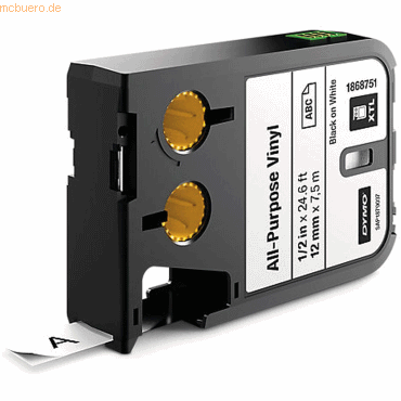 Dymo Schriftbandkassette XTL Vinyl 7mx12mm schwarz/weiß Dymo Schriftbandkassette XTL Vinyl 7mx12mm schwarz/weiß von Dymo