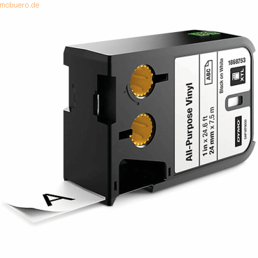 Dymo Schriftbandkassette XTL Vinyl 7mx24mm schwarz/weiß Dymo Schriftbandkassette XTL Vinyl 7mx24mm schwarz/weiß von Dymo