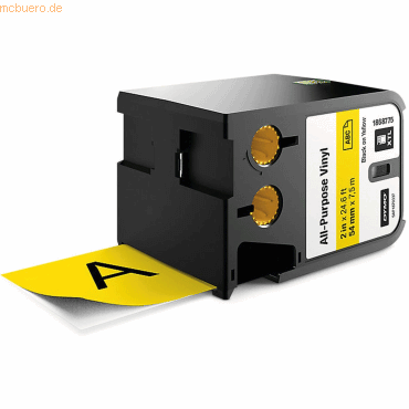 Dymo Schriftbandkassette XTL Vinyl 7mx54mm schwarz/gelb Dymo Schriftbandkassette XTL Vinyl 7mx54mm schwarz/gelb von Dymo